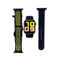 Black Double Belt Advanced New Version Bluetooth Digital Wrist Smart Watch IP67 Waterproof Bracelet Support Mobile Notification With Mobile App Connectivity Fitness Tracker & BP Monitor Step Counter 1.54 Inch TFT Screen With Digital & Smart Display. 