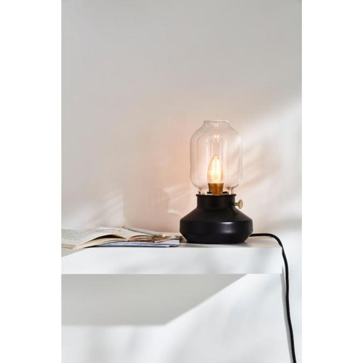 IKEA Tarnaby Glass Table Lamp, Electric, Side Lamp, Anthracite Cosy, Mood Light