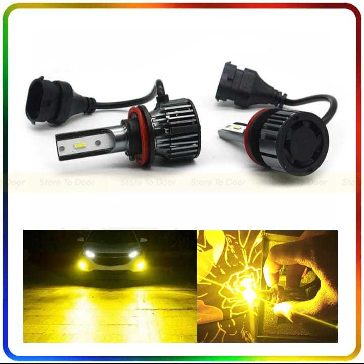 Yellow Fog Light For Car In H11 Fitting Yellow Color Orange LED Bulbs