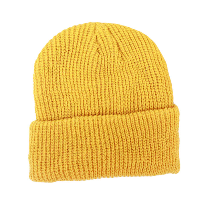 【Innovative】 UniMen Women Beanie Hat Winter Warm Ribbed Popular Korean Hip-Hop Wool Hat