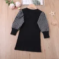 Humor Bear Autumn Children's Dresses Baby Girl Kid Clothes Plaid ing Dress for 2-6 Years. 
