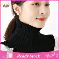 Pullover Warm Neck Protection Cozy Turtleneck Knitted Sweater with Shoulder Winter Warmth for Southeast Asian Fashionistas Solid Color Scarf. 