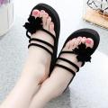 Women’s Floral Wedge Flip-Flops High Heel Beach Sandals. 