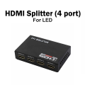 4 Ports HDMI Splitter Full HD for Camera, PC, Monitor. 
