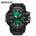 Sanda Military Industry Quality Trend Waterproof and Anti drop Multifunctional Outdoor Sports Watch SD6126-11. 