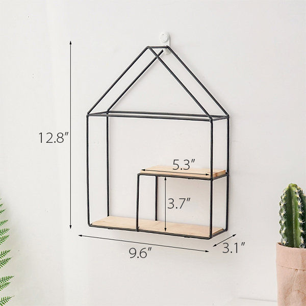 Decorative%20Items%20Iron%20House%20Rack%20Triangle%20Art%20Solid%20Wood%20Drawer%20Home%20Decoration%20Items%20for%20room%20&%20Wall%20Black%20-%20Image%202