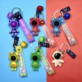 Spaceman / astronaut  keychain - cartoon character / action figure soft pvc keychain for kids (girls and boys) - bag hanging accessories / keyring. 