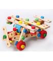 Multi-Functional Nut Combination Wooden Construction Screw and Joints Set Toy for Kids. 