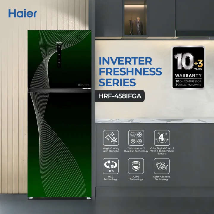 Haier%2016%20Cu%20Ft%20-%20Digital%20Inverter%20-%20HRF-458IFGA%20(%20Fresher%20&%20HCS%20Technology%20+%20Digital%20Control%20Panel%20+%20Turbo%20Fan%20+%204%20Temperature%20Sensors%20+%20ABT%20Technology%20+%20Inverter%20Compressor%20+%20Glass%20Door)%20Green%20Colour%20Refrigerator%20/%2010%20Years%20Warranty%20-%20Image%202