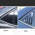 Toyota Corolla 2015 Bright Black Side Window Louver Shutter Cover Trim  Toyota Corolla 2015- Rear Window Quarter  Louvers. 