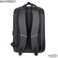 BAGSTREET 15.6 Laptop Backpack with USB Port, Water Proof, Shock Proof, Unisex Travelling Backpack - Black. 