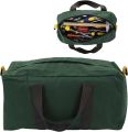 Large Capacity Tool Bag, Multifunction Waterproof Canvas Hand Tool Storage Carry Bags Portable Wide Mouth Tool Tote Bag Metal Toolkit for Storage Wrench, Screwdrivers. 