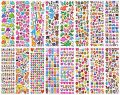 Pack of 6 Mini Puffy Stickers Sheets for Kids. 