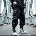 HOUZHOU Black Cargo Pants Men Joggers Hip Hop Techwear Pants Hippie Cargo Trousers for Men Streetwear Plus Size Pockets Oversize. 