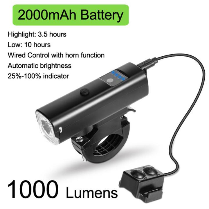 1000 Lumens Highlight Waterproof Bicycle Light Headlight Designed With Smart Sensor For Cycling Riding Night Light For Mountain Bikes Bike