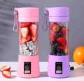 USB Rechargeable Juicer Blender 6 Blades Electric Mini Portable Personal Size Juicer Cup USB Mixer Smoothie Maker | 380ml | Food Grade Water Bottle Fruit Juicer Machine (Double Click Start) Easy to Carry - Multcolor. 