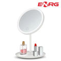 ENRG Vanity Cosmetic Makeup Mirror With LED Ring light Touch Control Adjustable Brightness and 3 Mode Color Light For Makeup  - Pink. 