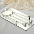 ( Pack of 1) Punk Geometric Silver Color Chain Wrist Bracelet for Men Five Finger Ring Charm Set Fashion Jewelry. 