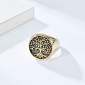 Wholesale Personalized Punk Style Silver Jewelry Big Vintage Tree Of Life Ring For Men. 