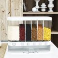 Wall-mounted Cereals Dispenser Press Grain Storage Tank. 