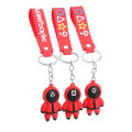 Squid Game Keychain Pendant 3D Characters Guards Backpack Key Chain. 