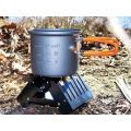 Folding Mini Camping Emergency/Survival Folding Stove + Eight Hexamine Solid Fuel Blocks for Survival Cooking  Burner Outdoor- Made in England. 