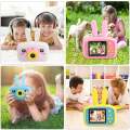 Kids Digital Camera Cute Rabbit Bear Cartoon Silicone Protective Case HD 1080P Video Digital Camera Toys for Children. 