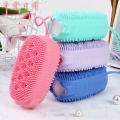 Silicone Body Scrubber Bath Sponge - 2 in 1 Exfoliating Body Brush Loofah Shower Sponge for Women Men and kids. 