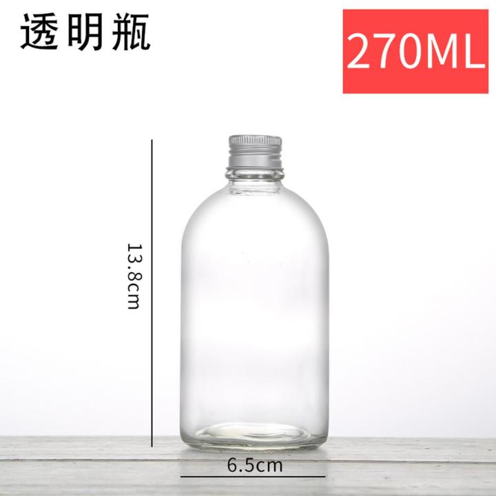 New product promotion glass frosted beverage milk tea coffee bottle sealed take-out self-brewed enzyme sub-packed fruit empty bottle