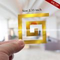 Gift City Presents Self Adhesive Building Border Acrylik Golden Mirror Sticker Wall Art 5/10/20/40/80 Pcs 60*60mm Home DIY Decoration Mirror Wall Stickers Home Decor. 