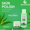 Aloe Vera Skin Polisher THE POWER OF ALOE VERA (Green)  (Volume 500ml + Blonder 250g) by Moon Touch. 