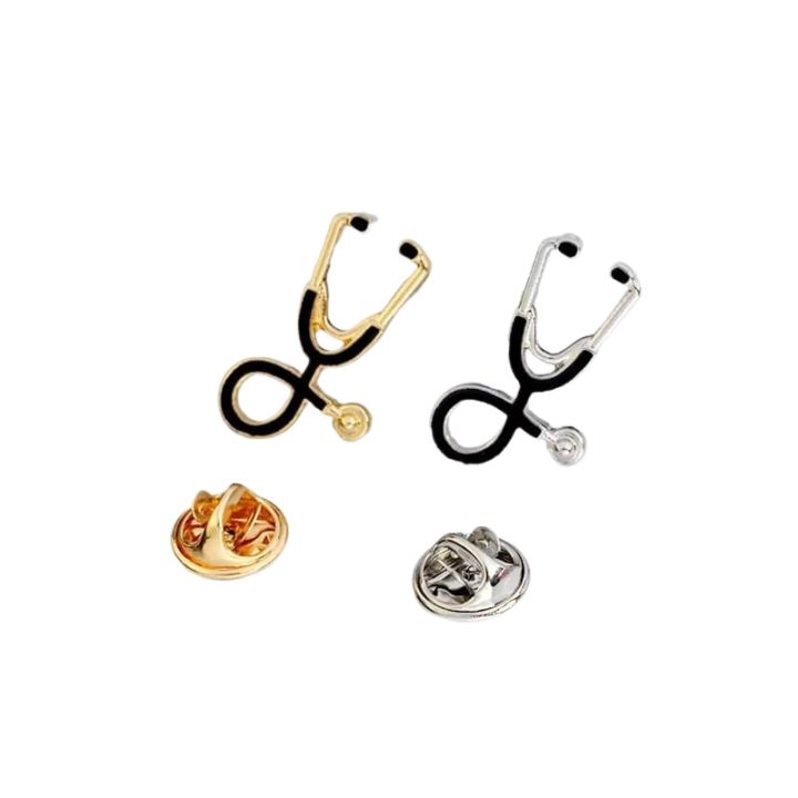 Stethoscope Brooches Doctor Nurse Medical Jewelry Enamel Pin