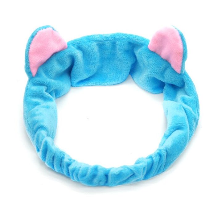 Cute Panda Ear Soft Carol Fleece Women Headband Makeup Shower Head Wrap Hair Band for Washing Face Shower Spa