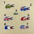 lacoste Embroidered Patches Applique logo badge armband. 