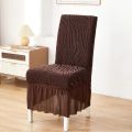 Zebra Chair Covers Frill/Fitted Style for Dinning/Office - Pack of 1,2,4,6,8,12) All Colors are Available. 
