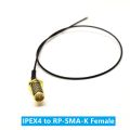 2-piece SMA / RP-SMA female to MHF4 IPEX IPX RF plug Pigtail cable for Mini 0.81mm PCI card intel WIFI Board 10cm 15cm 20cm 30cm. 