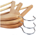 Relaxsit Pack Of 20 , 30 and 1 pc Single Wooden Suit Hangers with Non Slip Pants Bar made with pure natural wood.. 