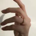 eManco Simple and Classic Horizontal Strip Stainless Steel Ring for Ladies Suitable for Gift Jewelry. 