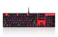 Mechanical Keyboard ARGB Motospeed CK104 RGB LED Backlit Wired Mechanical Gaming Keyboard, 104 Keys Hot-Swap Mechanical Keyboard RGB colors w/Aluminum Base, Upgraded Socket and Noise Absorbing Foams, Soft Tactile Red Switch programmable. 