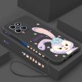Honor X8b X7b X8a 5G X7a X6a Stylish Stellalou Rubber Phone Cover Matted Liquid Silicon Case Lanyard Casing. 