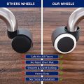 Chairs Wheels Casters for All Type Revolving Chairs Safe for All Floors and Carpets. 