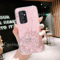 Casinglee For Samsung Galaxy A13 5G case Full Stars Moon Glitter Bling Sequins Cases Soft Back cover for Samsung A13 5G Phone cases Starry Sky Transparent For girls and Boys. 
