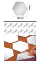 Pack of 12 Premium Quality hexagon Shape Acrylic mirrors, Hexagon 3d Wall Sticker Sets Decore Art Hexagonal Design Decoration For Home Decor Living Bed Room And Offices And For Gifts, Wall decoration items, Bazaar deals. 