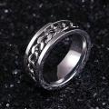 Silver Stainless Steel Spinner Chain Ring For Men and Boys. 