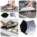 Premium Quality Silver and Black Stove Paper - Heat-Resistant Protective Liner for Stove Tops, Compatible with Gas, Electric, and Induction Stoves. 
