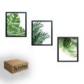 8x10 Minimalist Frame 3 Tropical Leaf Theme Set Photo Wall Decoration Photo Frame Wall Hanging Home Decoration Picture Gallery for Living Room Bedroom Study Room. 