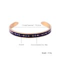 【happy one】KISS ME Brand 2pcs/set Orange Blue Bangles for Women Gold Color Bracelets & Bangles. 