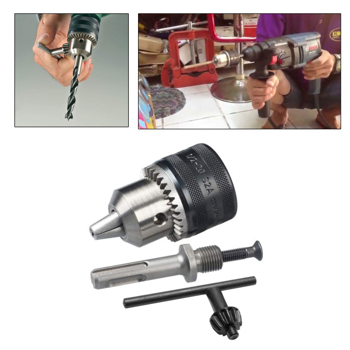 13mm Drill Chuck, Key and SDS Plus Adaptor 1/2" for Rotary Hilti Hammer Drill