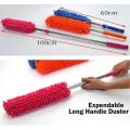 extendable Feather Duster Telescopic Retractable Pole Handle Magic electrostatic Microfiber Bendable Head telescoping Fan Wall Washable dusters for Cleaning. 
