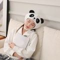 Panda Hood Hat Universal Black Eye Circle Panda Plush Hat. 